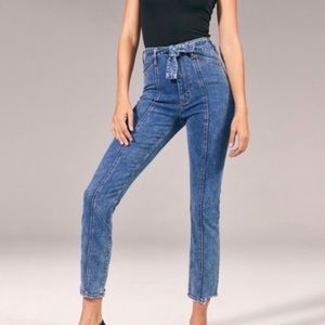 Abercrombie Fitch Ultra High Mom Jeans Blue 0 25